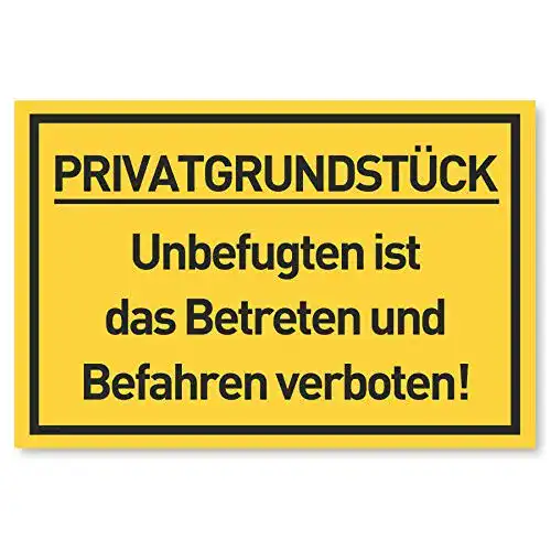 Verbotsschilder Gentle North Privatgrundstück Schilder, 30×20 cm