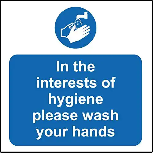 Aufkleber Hände waschen KPCM Display Hinweisschild zur Hygiene