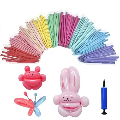 Modellierballons HYKJNBW Modellier Luftballons Tiere mit Pumpe