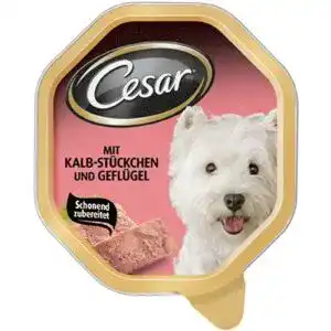 Hunde-Nassfutter Cesar Klassiker, Kalb & Geflügel, 24 x 150 g