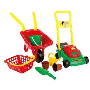 Kinder-Rasenmäher Frabar Mega Gartenspielzeug Set Schubkarre