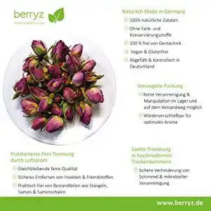 Getrocknete Rosen berryz Rosenblüten getrocknet | ganze Blüten 50g