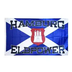 HSV-Fahne Flaggenfritze ® Fanflagge Hamburg Elbpower