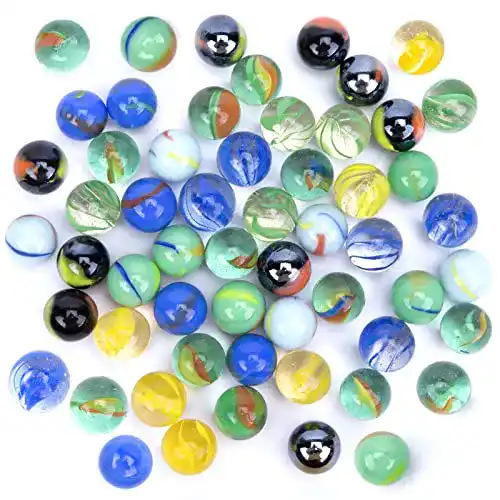 Murmeln HAKACC Kleine Glas, 430g Glas Kinder Murmelspiel 15mm Bunte Deko Glas Spielzeug Spielmaschine Pflanzendekoration