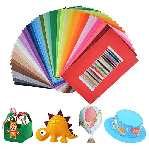 Filzstoff UOUNE Bunter 41 Farben Bunte Filzplatten 20 x 30cm