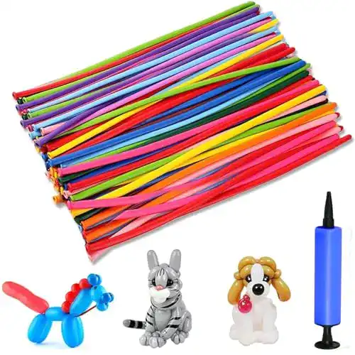 Modellierballons LUKIUP ® 100Pcs Lange Bunte Ballons, Modeling