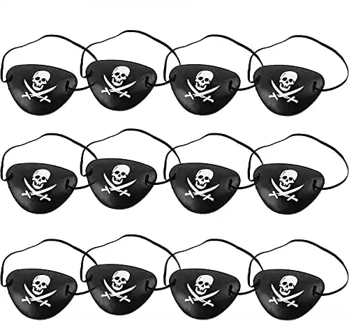 Augenklappe Xrten 12 Stück Piraten verstellbar Cosplay