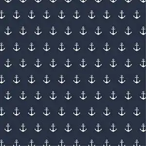 Popeline-Stoff babrause ® Baumwollstoff Anker Navy Blau