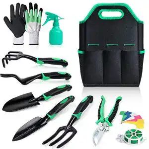 Gartenwerkzeug-Set T98 Gartengeräte Set, 11 in 1 Set mit Tasche
