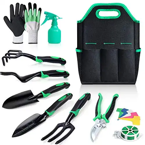 Gartenwerkzeug-Set T98 Gartengeräte Set, 11 in 1 Set mit Tasche