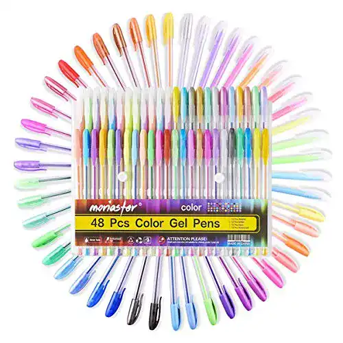 Gelstifte MEIKONG 48 Stück Glitzer Gelschreiber Multicolor