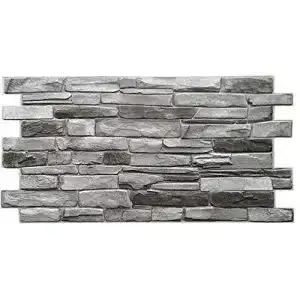 Wandpaneele top.eco.wall PVC 3D Deko Fliesen Verkleidung, Grau