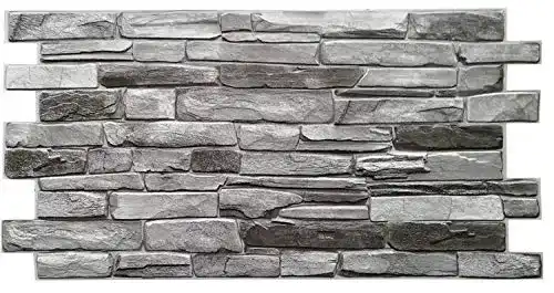 Wandpaneele top.eco.wall PVC 3D Deko Fliesen Verkleidung, Grau