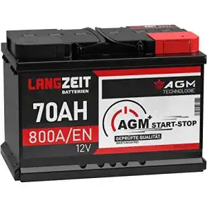 AGM-Batterie 70 Ah LANGZEIT Autobatterie