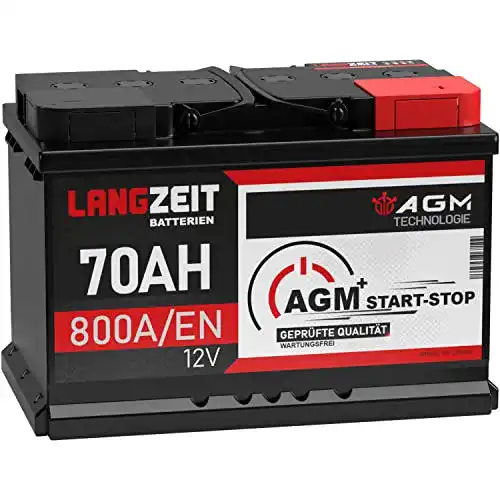 AGM-Batterie 70 Ah LANGZEIT Autobatterie