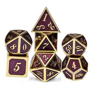 DnD-Würfel Yourandoll 7 STÜCKE Zinklegierung Metall Würfel