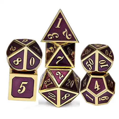 DnD-Würfel Yourandoll 7 STÜCKE Zinklegierung Metall Würfel