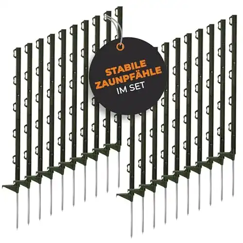 Weidezaunpfähle Ellofence 20 Stück grün Kunststoff, 70cm
