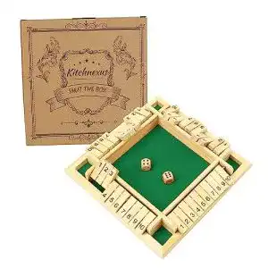 Shut the Box Kitchnexus Deluxe 4-Spieler Holz Tisch Spiel Klassisch