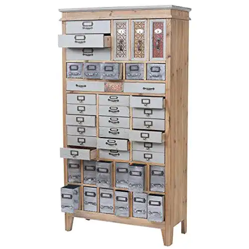 Apothekerkommode Mendler Apotheker-Schrank HWC-A43