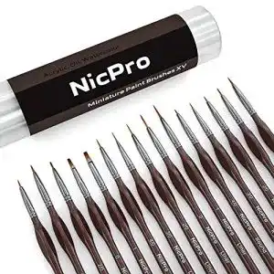 Modellbau-Pinsel Nicpro Feiner Detail Pinsel Set, 15 Stück