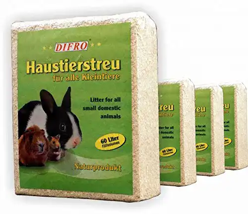 Einstreu-Meerschweinchen Nuonove Difro Kleintierstreu 4 x 60 L