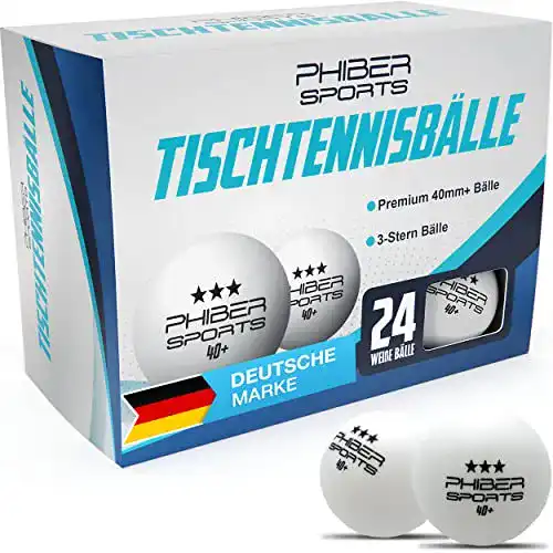 Tischtennisbälle PHIBER-SPORTS Premium 3 Stern [24 Stück]