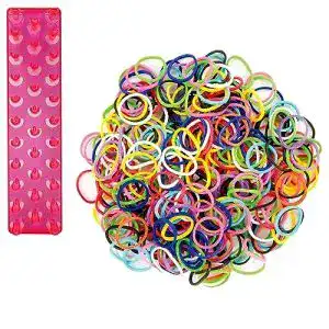 Loom-Bänder elrozo Loom Bands ca.4500 STK. Bunte Set + Haken