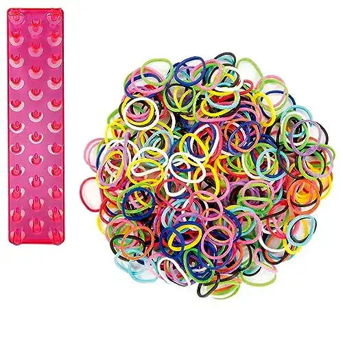 Loom-Bänder elrozo Loom Bands ca.4500 STK. Bunte Set + Haken