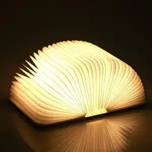 Buchlampe YUANJ Hölzern, faltend, magnetisch, USB Aufladbar