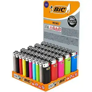 Einwegfeuerzeug BIC Mini Flint, in verschiedenen Farben, 50 Stück