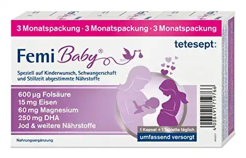 Die beste Schwangerschaftsvitamine tetesept Femi Baby 3-Monats-Packung 2026 Test Bestseller Schwangerschaftsvitamine tetesept Femi Baby 3-Monats-Packung