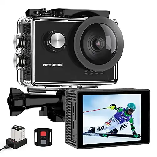 Unterwasserkamera Apexcam Pro Action Cam 4K 60fps WiFi 20MP