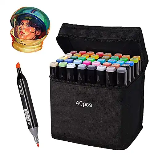 Graffiti-Stifte Camiki Art 40 Farben Marker-Set mit zwei Spitzen
