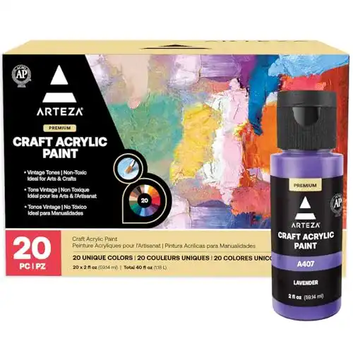 Arteza-Acrylfarben ARTEZA Basteln Acrylfarben Set, 20 Vintage Töne