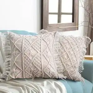 Sofa-Kissen Amagabeli Garden Home Amagabeli 2 Stück Makramee