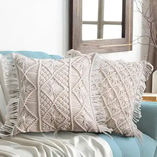 Sofa-Kissen Amagabeli Garden Home Amagabeli 2 Stück Makramee