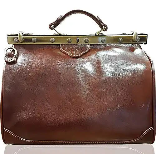 Arzttasche Tuscany Accessori Leder Hebammentasche, Marrone