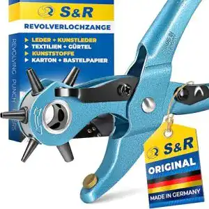 Revolverlochzange S&R mit 6 auswechselbaren Lochpfeifen