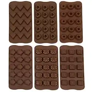 Pralinenform ZOLLNER24 6-tlg. aus Silikon, verschiedene Formen