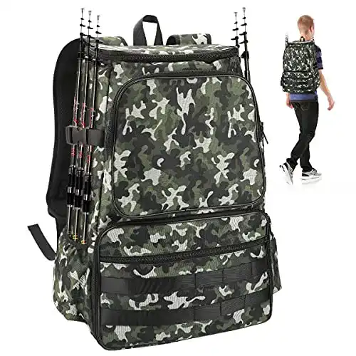 Angelrucksack Spinnfischen Luckits Angelrucksack, ohne Trays