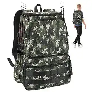 Angelrucksack mit Rutenhalter Luckits Angelrucksack, ohne Trays