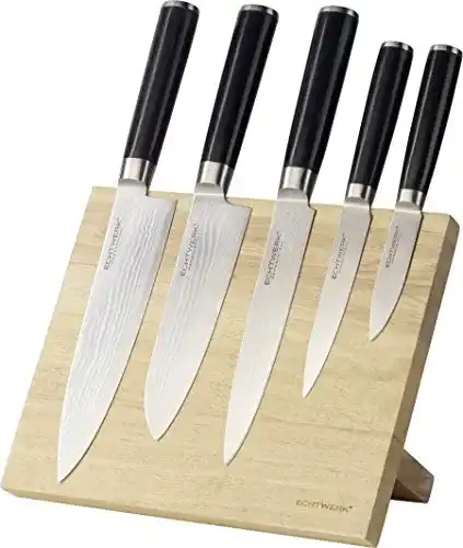 Echtwerk-Messerblock ECHTWERK Damastmesser Set 5tlg.