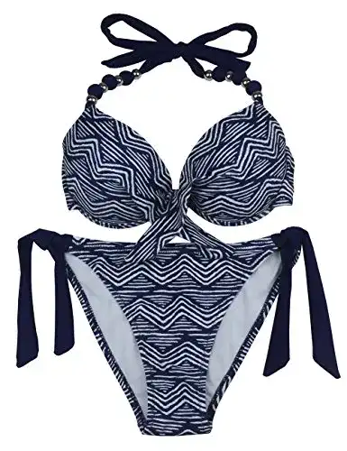 Bikini EONAR Damen Seitlich Gebunden, Sets, Push-up-Oberteil