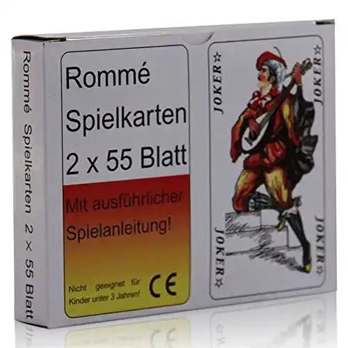 Rommé-Karten GP Rommé Doppel 2×55 Blatt Spielkarten
