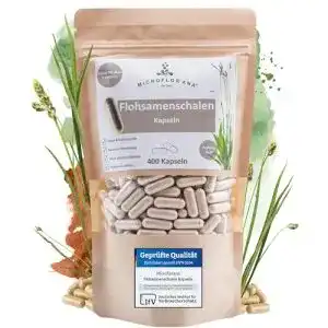 Flohsamenschalen-Kapseln Microflorana 400 vegane Kapseln
