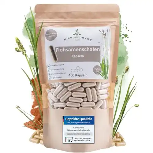 Flohsamenschalen-Kapseln Microflorana 400 vegane Kapseln