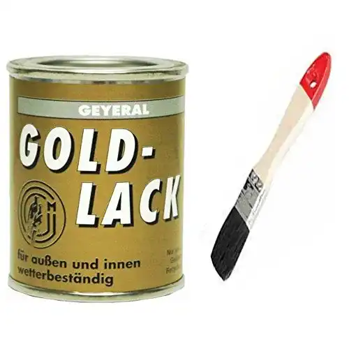 Goldlack Bindulin wetterfest inkl. Pinsel von E-Com24