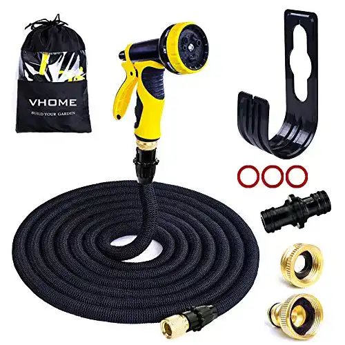 Flexibler Gartenschlauch (15m) VHOME Wasserschlauch Set