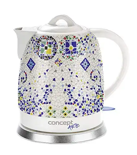 Keramik-Wasserkocher CONCEPT Hausgeräte RK0020, 1,5 L, Weiß